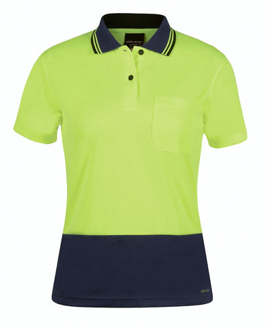 HI VIS LADIES S/S JACQUARD POLO