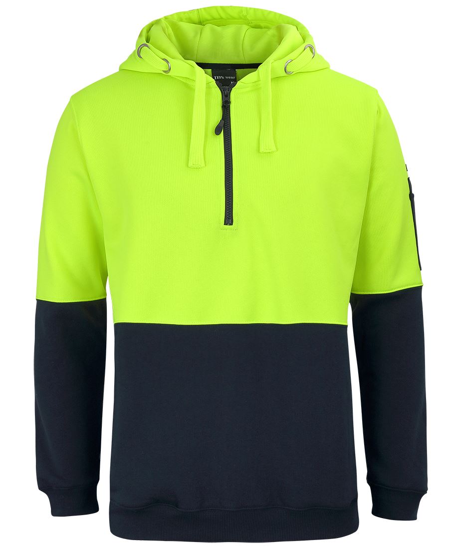 JB's Wear Hi Vis 1/2 Zip Hoodie