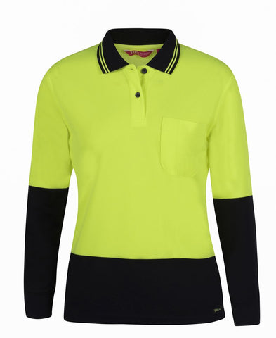 LADIES HI VIS L/S COMFORT POLO